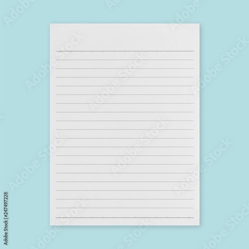 Notebook Paper Background With Clipping Path Mockup For Design Stock Photo Adobe Stock