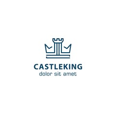 Castle king logo icon template