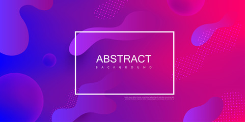 Wall Mural - Purple and pink spectrum background with frame and abstract pattern.