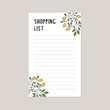 © anatartan - Shopping list template with lemon branch