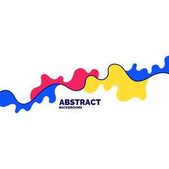 Wall Mural - trendy abstract background. composition of amorphous forms.