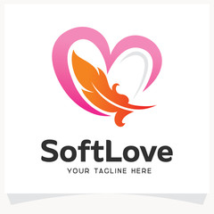 Wall Mural - Soft Love Logo Design Template Inspiration