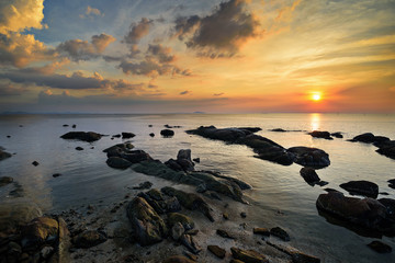 Wall Mural - sunset on the beach