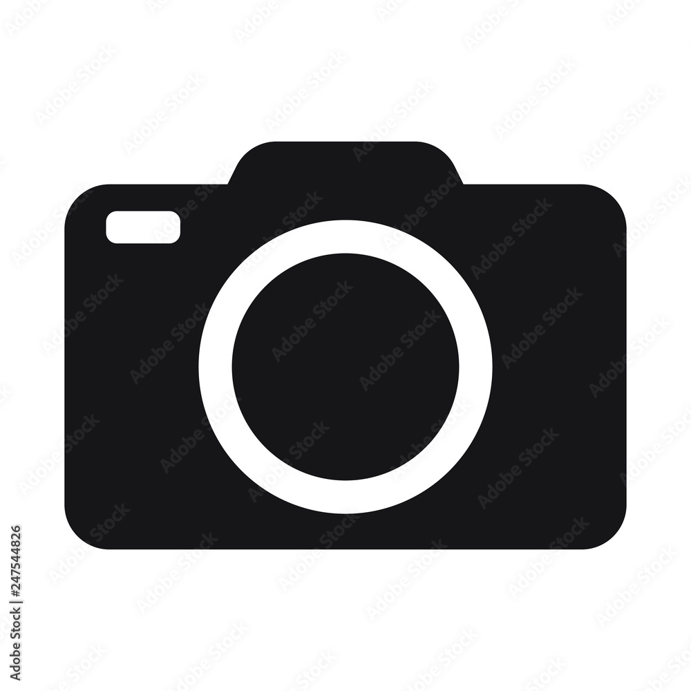 Photo camera vector icon - obrazy, fototapety, plakaty 