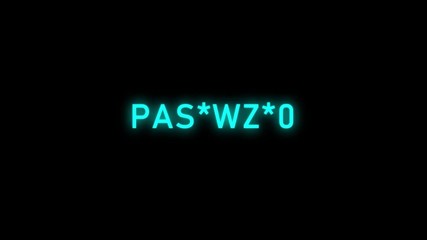 Password fast selection security hacking on display animation background new quality retro vintage numbers letters coding techno joyful video 4k footage