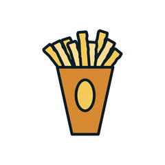 Sticker - french fries fast food