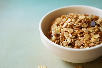 Wall Mural - Homemade Granola Close up, selective focus