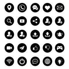Wall Mural - web internet media icons set, web icon set vector