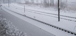 Schiene im Schnee Verspätung im Zugverkehr
