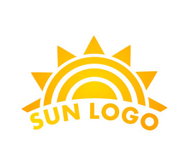 Wall Mural - sun logo icon.