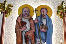 St. James And St. Philip On Tha Altar Of The Church Of Saint Blaise In Zagreb, Croatia 