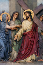 4th Stations Of The Cross, Jesus Meets His Mother, Basilica Of The Sacred Heart Of Jesus In Zagreb, Croatia