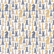© olga_milagros - Seamless pattern with chess pieces. Vector illustration design.