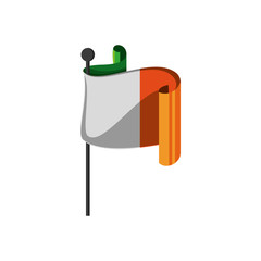 Poster - flag irish in stick isolated icon