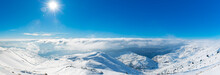 Sun And Clouds Over Mount Hermon,  Winter In Israel - Sunny Day At Mount Hermon