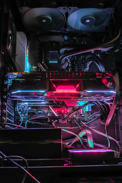 liquid cooling high-end desktop pc for mining gaming rendering