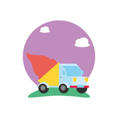 Poster - ice cream car isolated icon