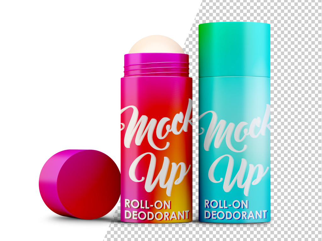 Download Glossy Roll On Deodorant Mockup Stock Template Adobe Stock