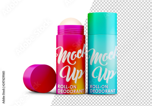 Download Glossy Roll On Deodorant Mockup Stock Template Adobe Stock