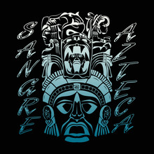 Sangre Azteca, Aztec Blood Spanish Text Aztec Pride Vector Design, Tattoo Inspiration