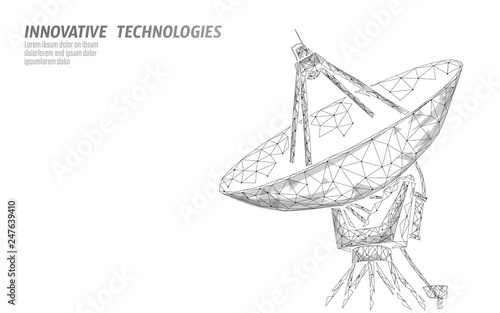 Fotomural Polygonal radar antenna space defence abstract technology concept
