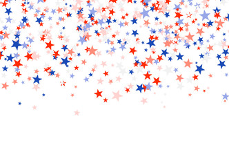 Wall Mural - Presidents' Day in USA. Red, blue and white stars