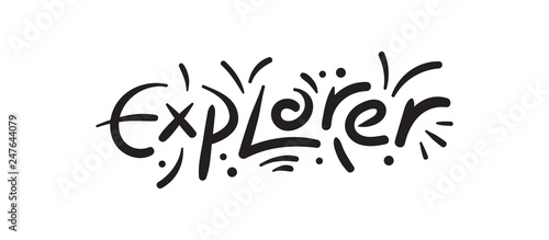 Fotomural handwritten explorer logo concept