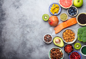 Wall Mural - Various superfoods selection