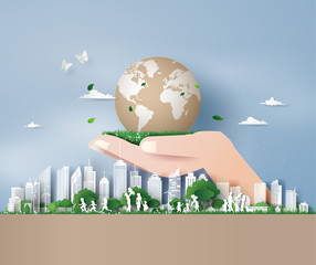 Wall Mural - eco friendly , save the earth and world environment day