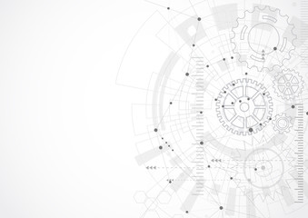 Abstract Technology Background. Communication and engineering concept. Vector illustration