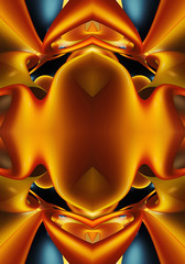 Canvas Print - abstract multicolored 3d computer generated pure smooth fiery fractal background