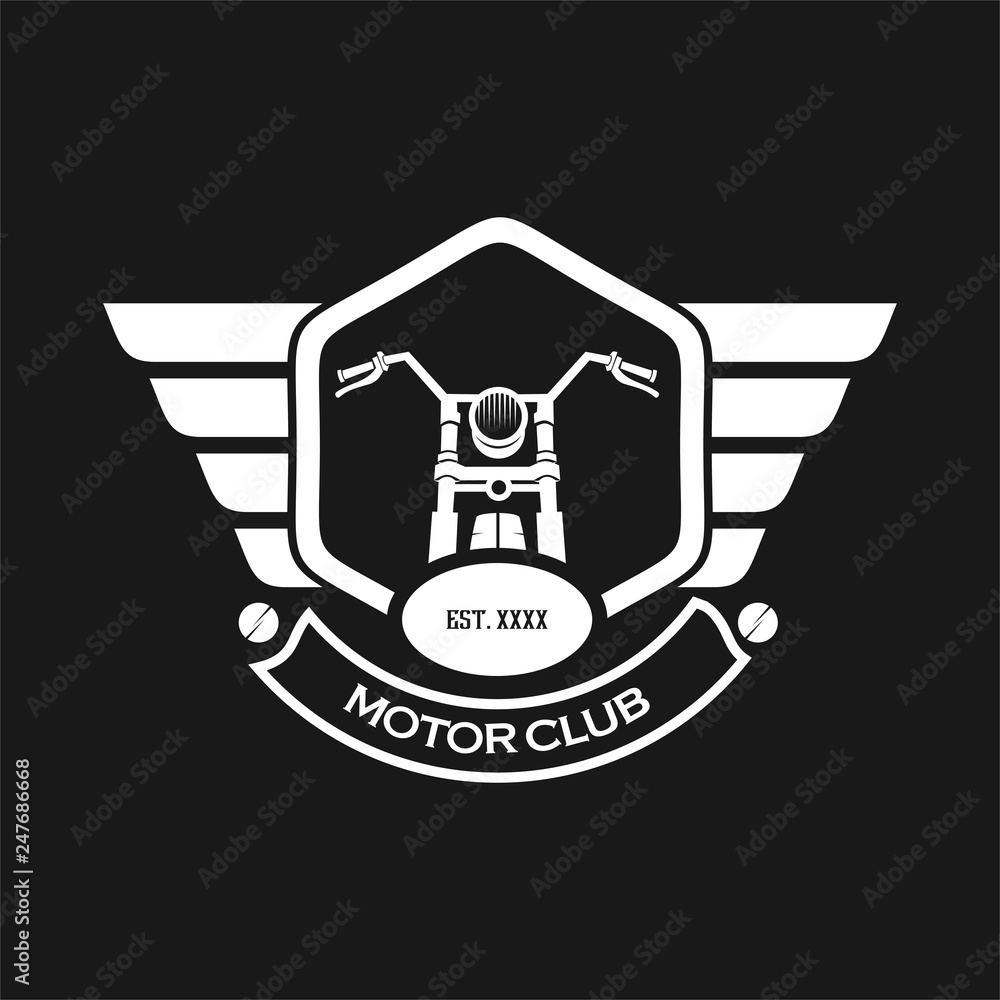 Vector Design Club Motor Motor club logo design vector vintage Stock Vector | Adobe Stock