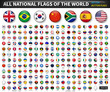 © stockdevil - All national flags of the world . Circle convex button design . Elements vector