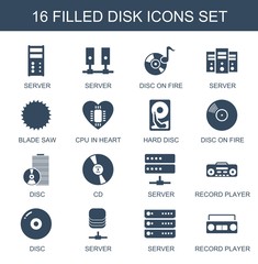 Canvas Print - 16 disk icons