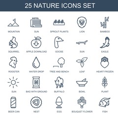 Wall Mural - 25 nature icons