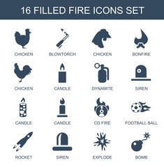 Poster - 16 fire icons