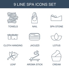 Wall Mural - 9 spa icons