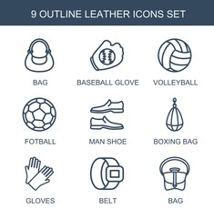 Sticker - leather icons