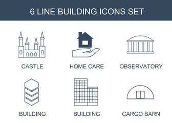 Wall Mural - 6 building icons