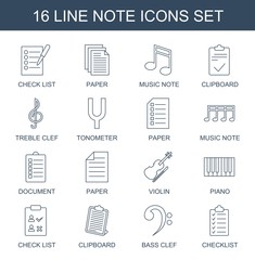 Poster - 16 note icons