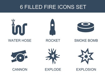 Wall Mural - fire icons