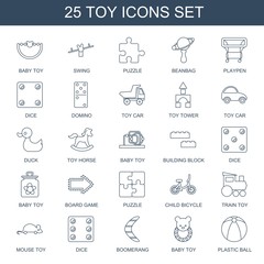 Canvas Print - 25 toy icons