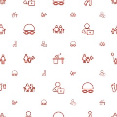 Poster - adult icons pattern seamless white background