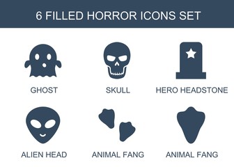 Sticker - 6 horror icons