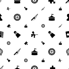 Poster - leisure icons pattern seamless white background