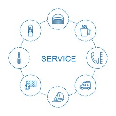 Wall Mural - service icons