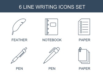 Sticker - 6 writing icons