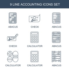 Poster - accounting icons