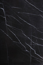 The Texture Of Natural Stone Is Black Marble With Patterns And White Stripes, The Stone Is Called Nero Marquina