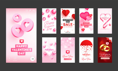 Poster - Social media splash screen layout for Valentine's Day celebration.